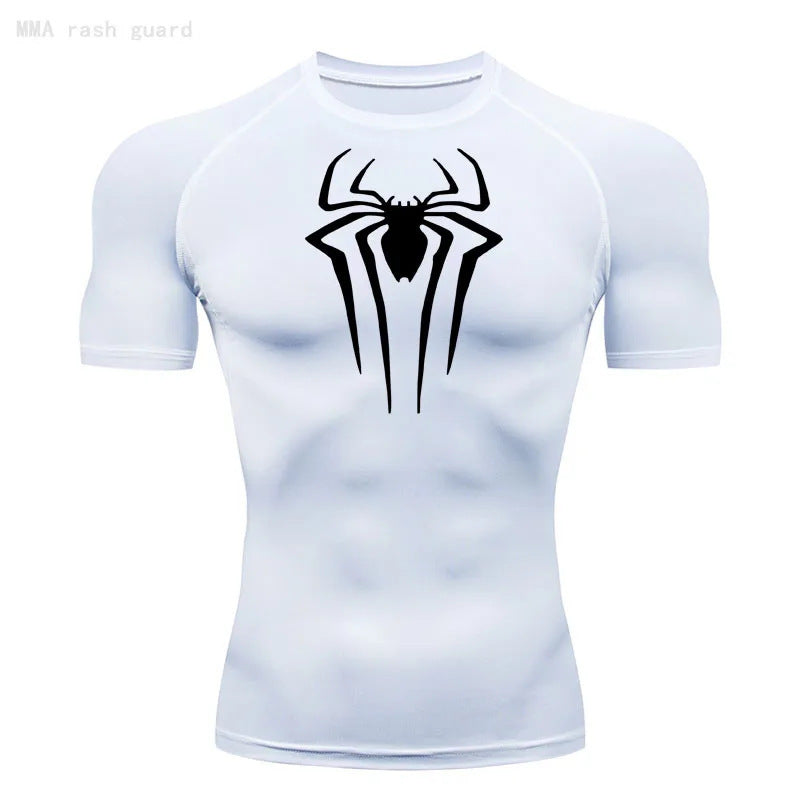 Camiseta estampada de secado rápido, ropa deportiva de manga corta que absorbe el sudor.