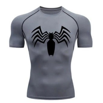 Camiseta estampada de secado rápido, ropa deportiva de manga corta que absorbe el sudor.