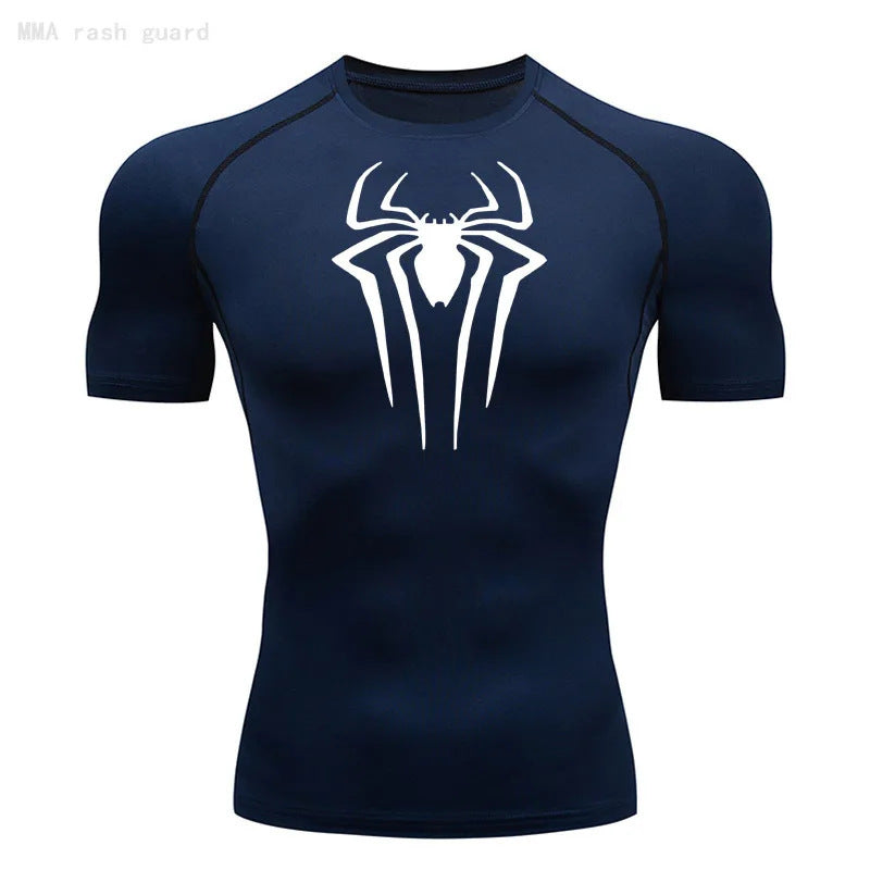 Camiseta estampada de secado rápido, ropa deportiva de manga corta que absorbe el sudor.