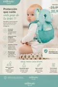 Almohadilla anticaida para bebe azul elefante