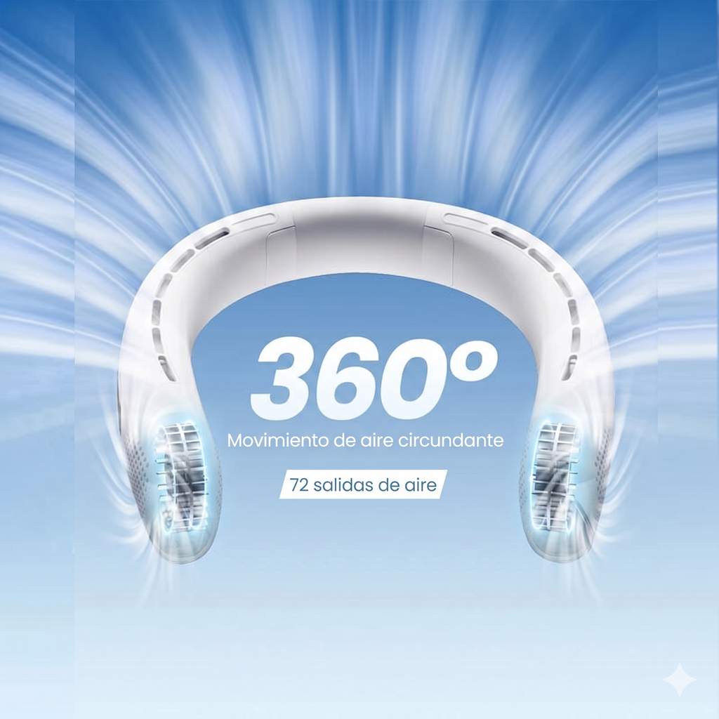 Ventilador de Cuello Portátil con Pantalla Digital