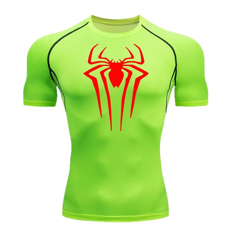 Camiseta estampada de secado rápido, ropa deportiva de manga corta que absorbe el sudor.