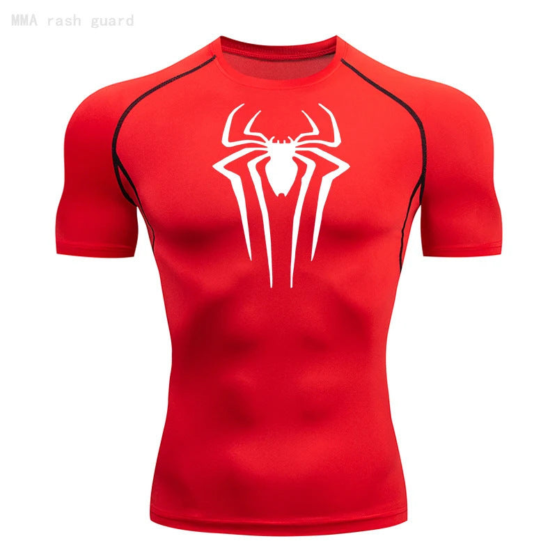 Camiseta estampada de secado rápido, ropa deportiva de manga corta que absorbe el sudor.