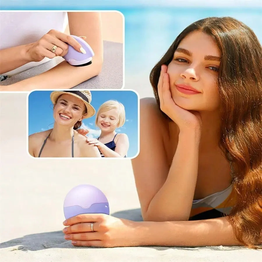 Aplicador Portátil de Protector Solar – Esponja Rellenable