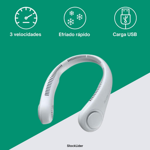 BreezeGo – Ventilador de Cuello Portátil Manos Libres | Recargable USB
