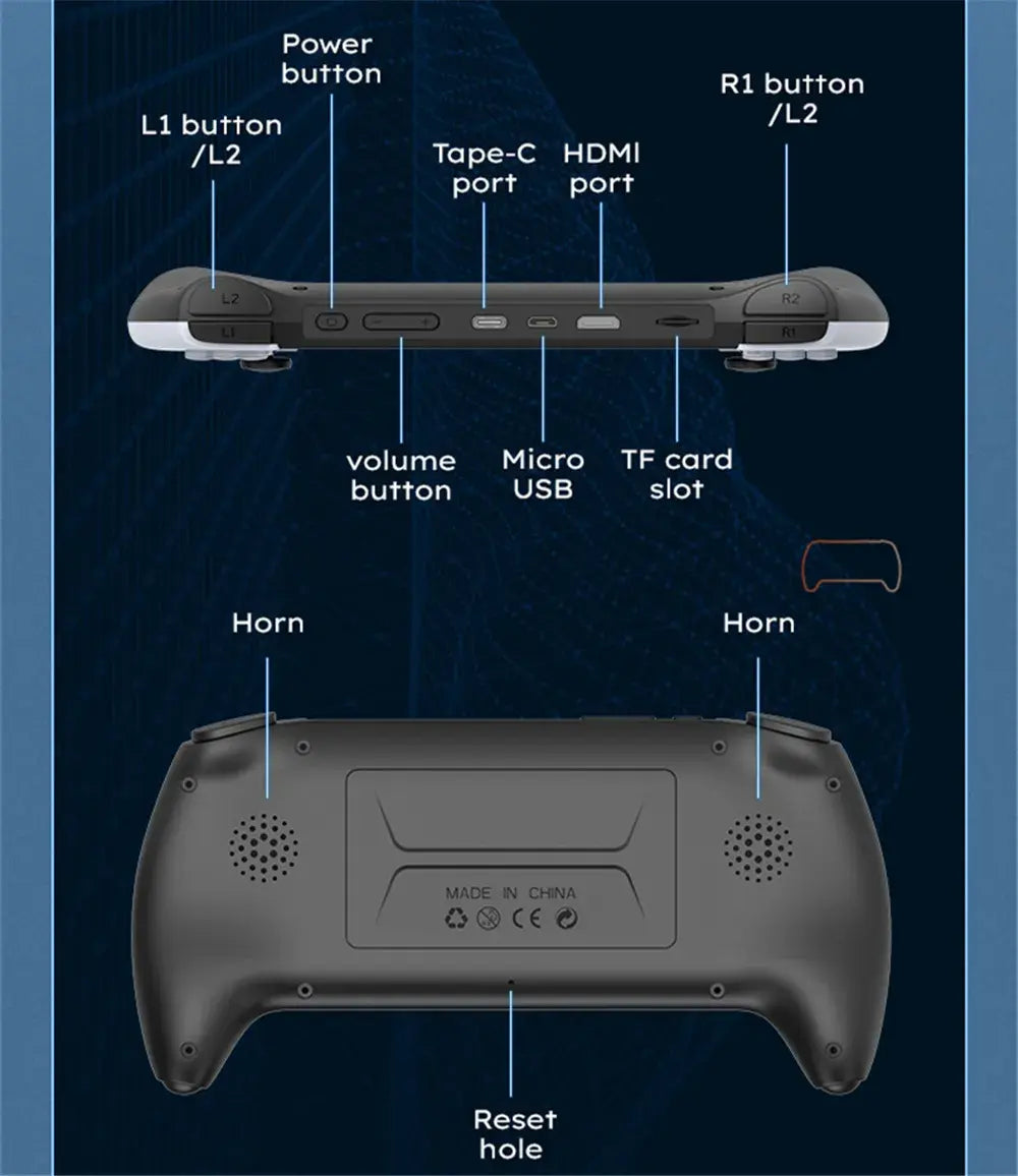 Consola de Juegos Portátil X9 - Pantalla IPS HD, Más de 20,000 Juegos.